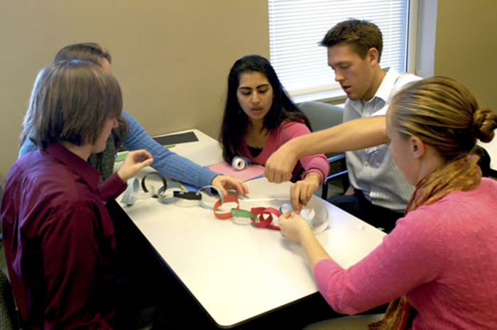 students putting working on some courses